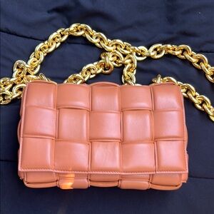 Luxury Caramel Leather Chain Bag